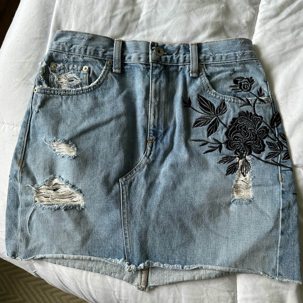 Rag and bone embroidered skirt